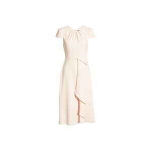 VINCE CAMUTO Satin Cap Sleeve Midi Dress Pink (Blush) Women's Size 12